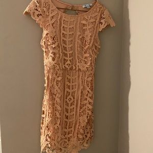 Lace Backless Peach dress